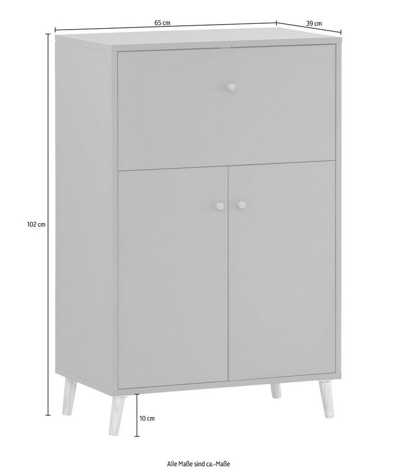 Schildmeyer Schreibtisch Serie 500, Sekretär, Made in Germany, B: 65 cm, Solide Verarbeitung - Dieses Produkt ist in Deutschland gefertigt – Bild 3 von 3
