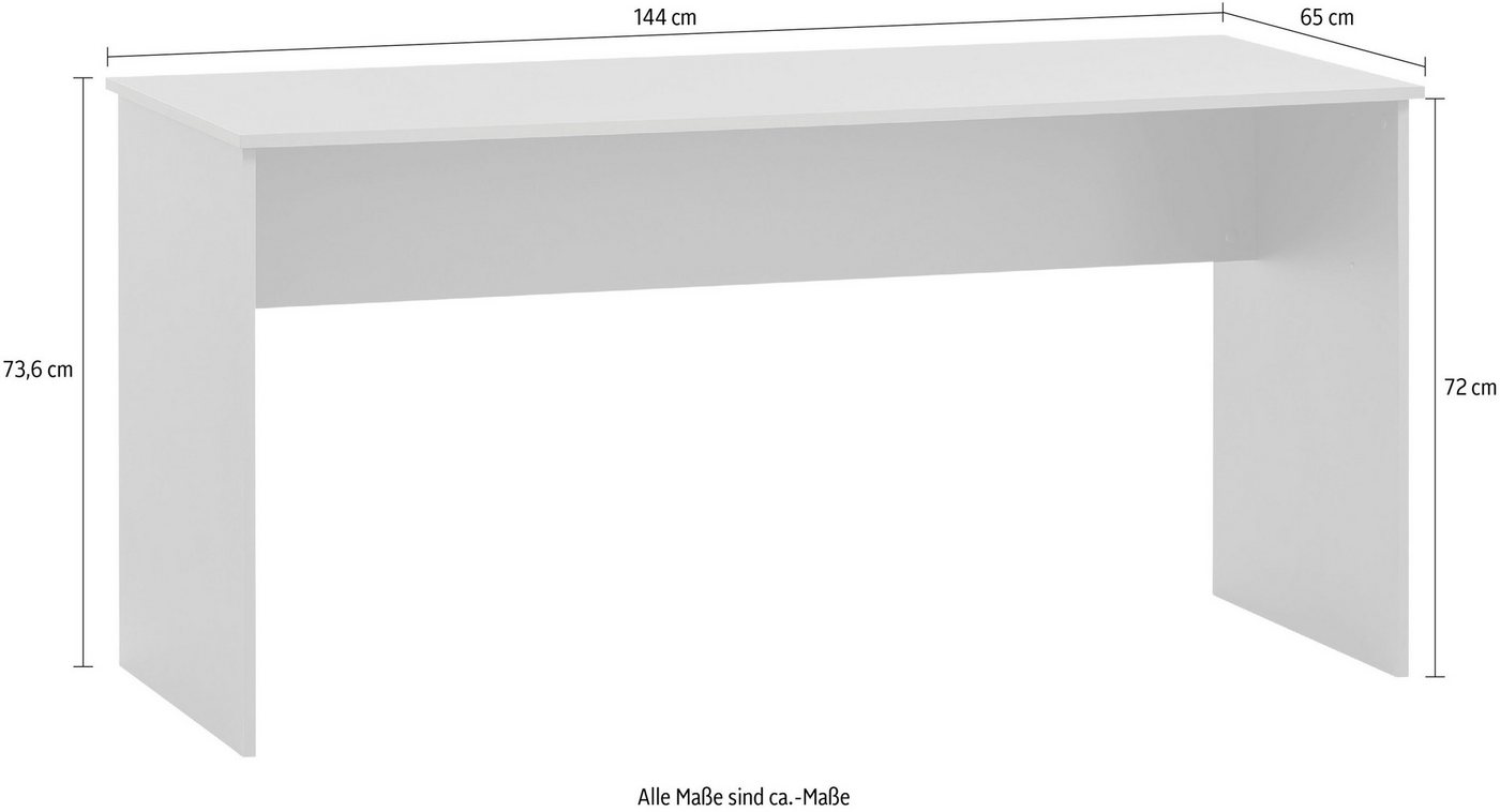 Schildmeyer Schreibtisch Serie 500, Schreibtisch, Made in Germany, B: 144 cm, Solide Verarbeitung - Dieses Produkt ist in Deutschland gefertigt – Bild 3 von 4