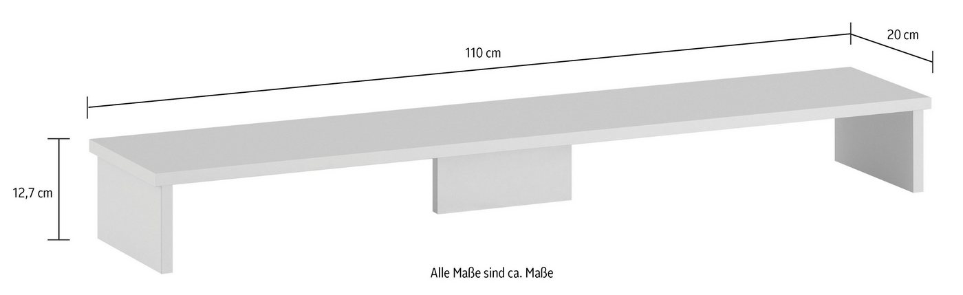 Schildmeyer Schreibtischaufsatz Smash, Bildschirmaufsatz, Made in Germany, B: 110 cm, Solide Verarbeitung - Dieses Produkt ist in Deutschland gefertigt – Bild 4 von 5