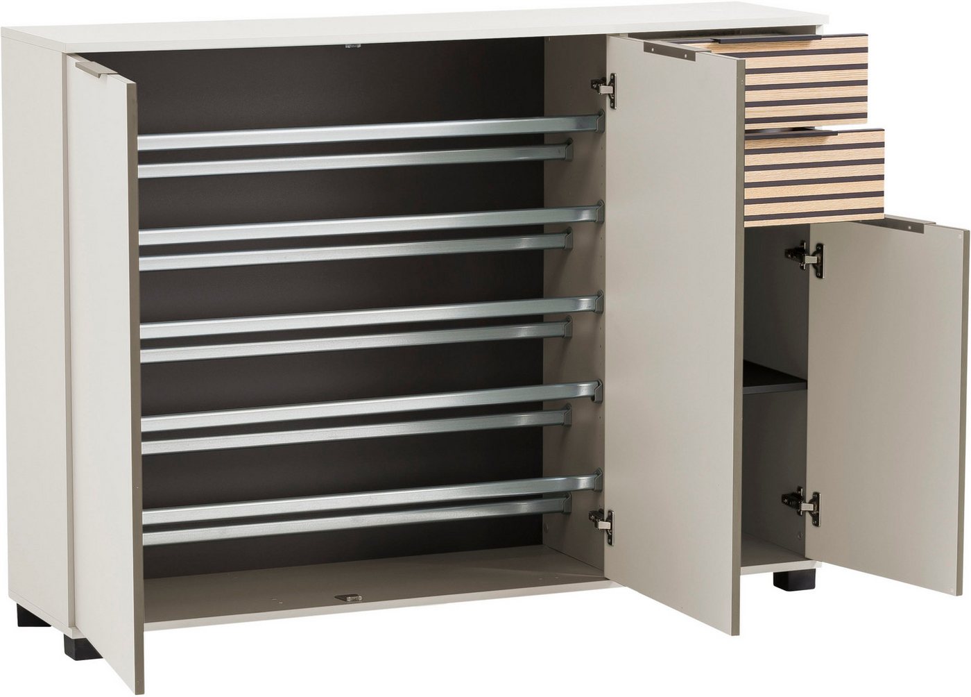 Schildmeyer Schuhschrank Alexa, Schuhschrank, Made in Germany, B: 141,9 cm Solide Verarbeitung - Dieses Produkt ist in Deutschland gefertigt – Bild 3 von 5
