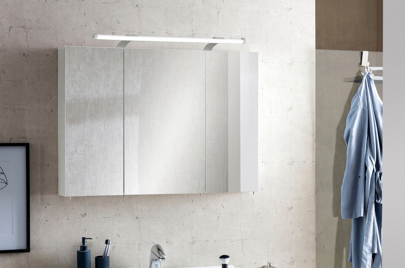Schildmeyer Spiegelschrank Dorina, Spiegelschrank, Made in Germany, B: 70 cm Solide Verarbeitung - Dieses Produkt ist in Deutschland gefertigt – Bild 2 von 5