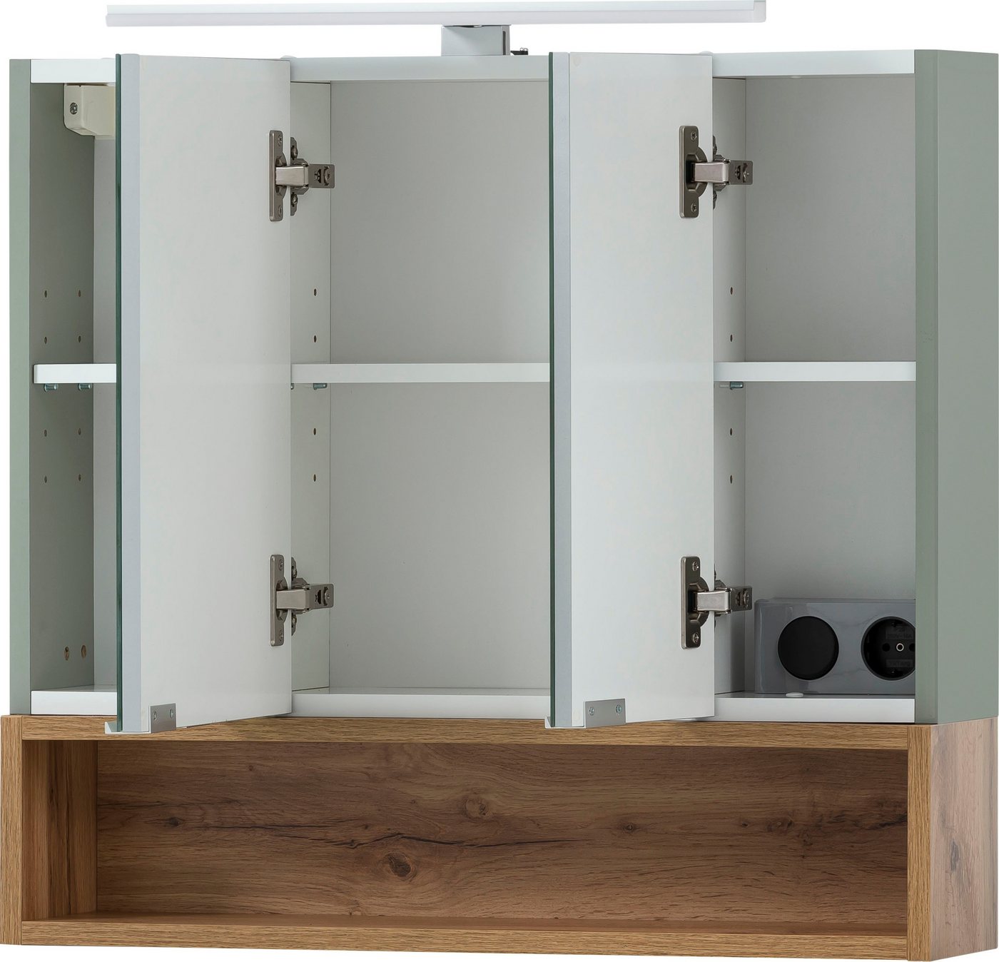 Schildmeyer Spiegelschrank Smilla, Spiegelschrank, Made in Germany, B: 66,6 cm Solide Verarbeitung - Dieses Produkt ist in Deutschland gefertigt – Bild 3 von 5
