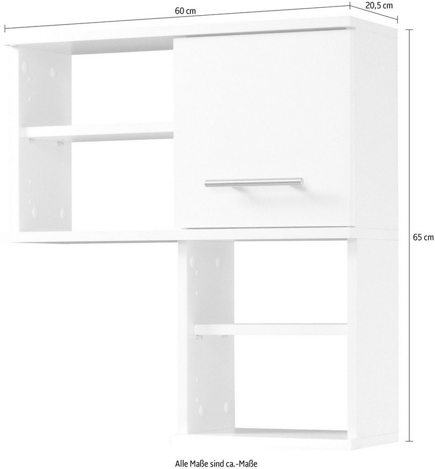 Schildmeyer Wandregal Isola, Wandregal, melaminharzbeschichtet,Made in Germany, B: 60 cm, Solide Verarbeitung - Dieses Produkt ist in Deutschland gefertigt – Bild 4 von 5