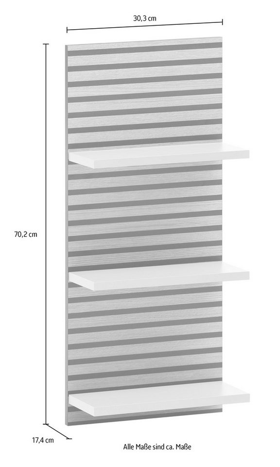 Schildmeyer Wandregal Katta, Wandregal, melaminharzbeschichtet,Made in Germany, B: 30 cm, Solide Verarbeitung - Dieses Produkt ist in Deutschland gefertigt – Bild 5 von 5
