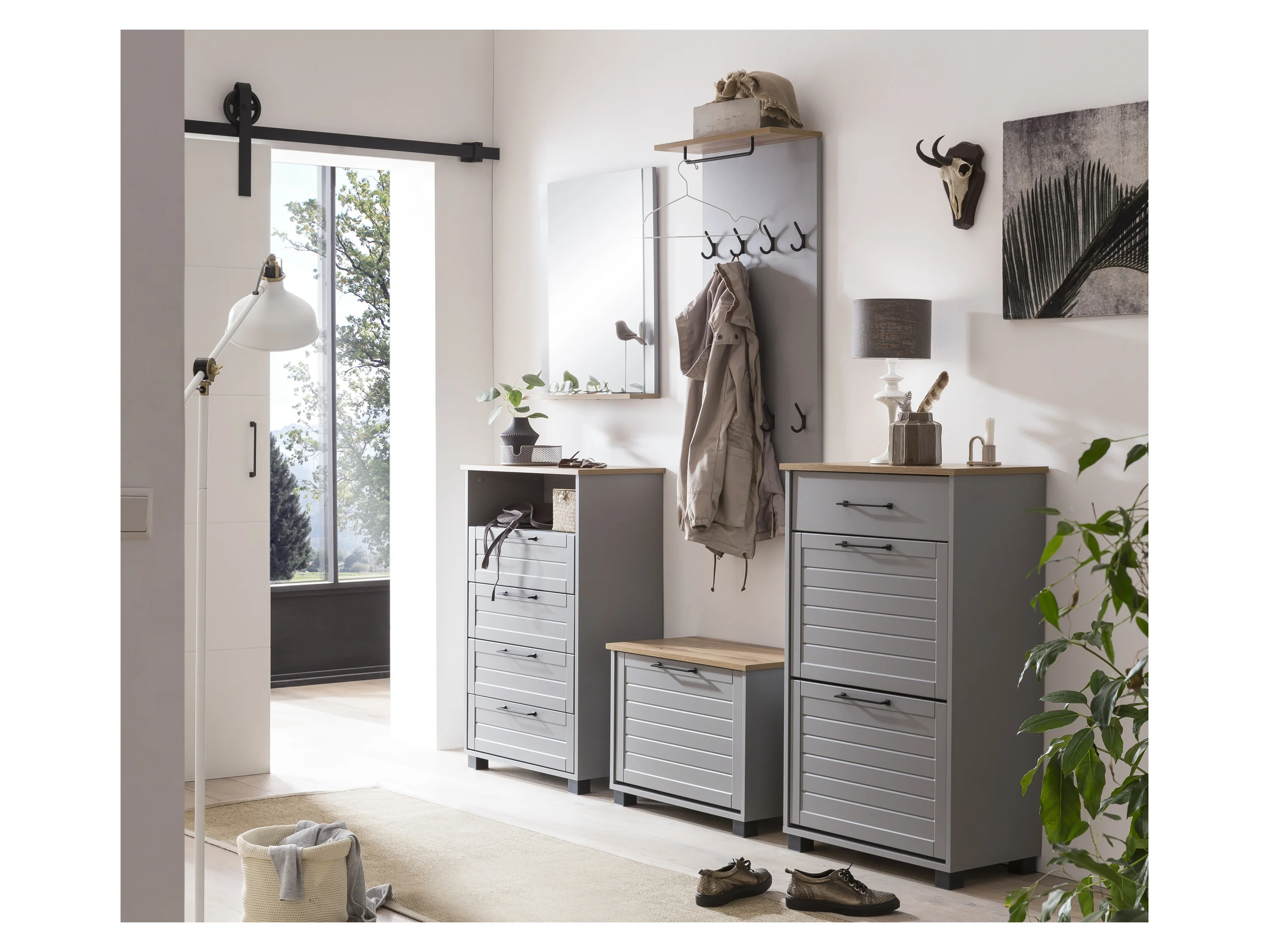 SCHILDMEYER Wandspiegel Jelda (platin Eiche) – Bild 2 von 2