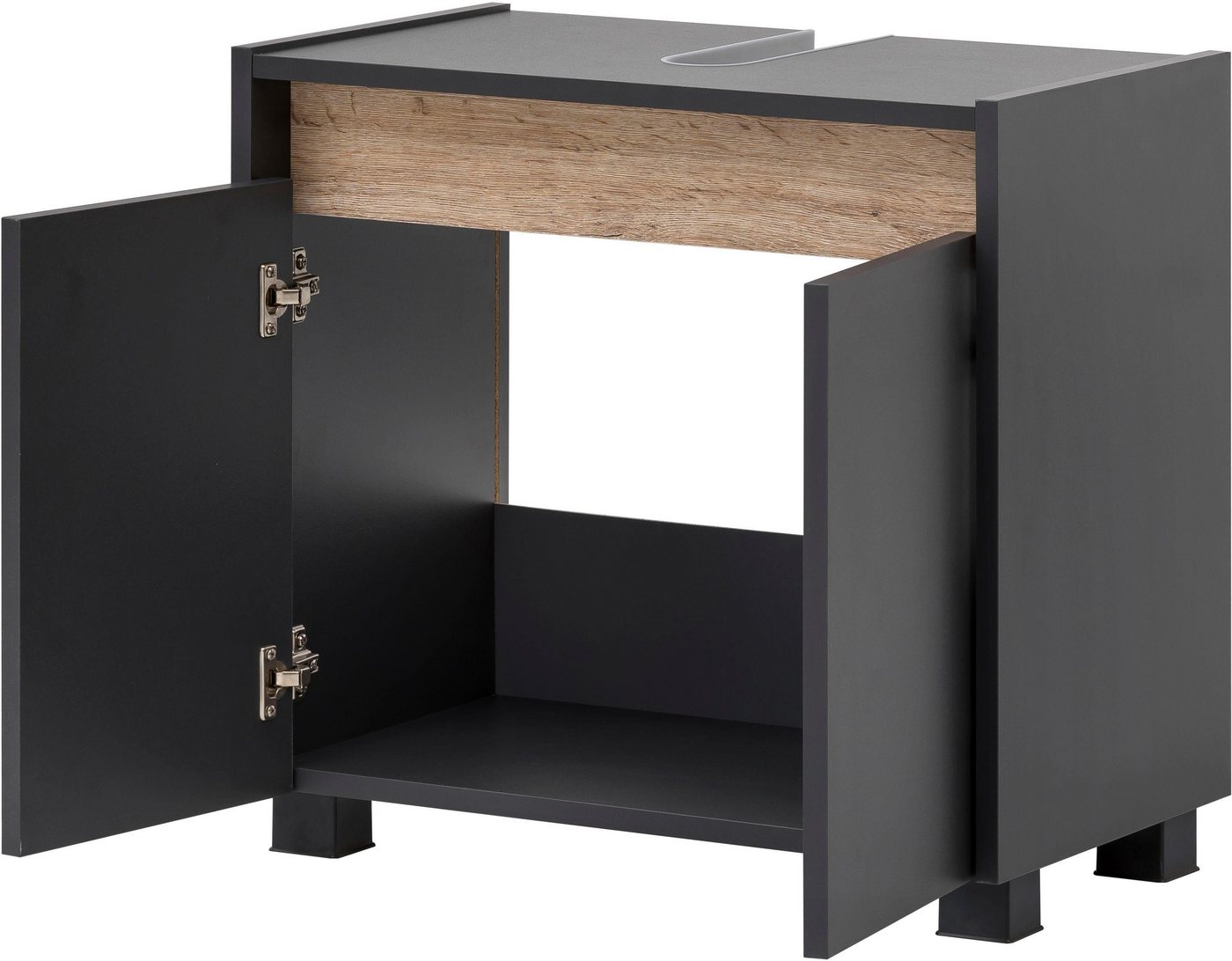 Schildmeyer Waschbeckenunterschrank Cosmo, Waschbeckenunterschrank, Made in Germany, B: 56,9 cm Solide Verarbeitung - Dieses Produkt ist in Deutschland gefertig – Bild 4 von 5