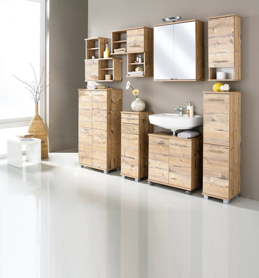Schildmeyer Waschbeckenunterschrank Isola, Waschbeckenunterschrank, Made in Germany, B: 60 cm Solide Verarbeitung - Dieses Produkt ist in Deutschland gefertigt – Bild 3 von 5