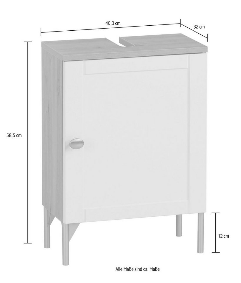 Schildmeyer Waschbeckenunterschrank Jesper, Waschbeckenunterschrank, Made in Germany, B: 40 cm Solide Verarbeitung - Dieses Produkt ist in Deutschland gefertigt – Bild 5 von 5