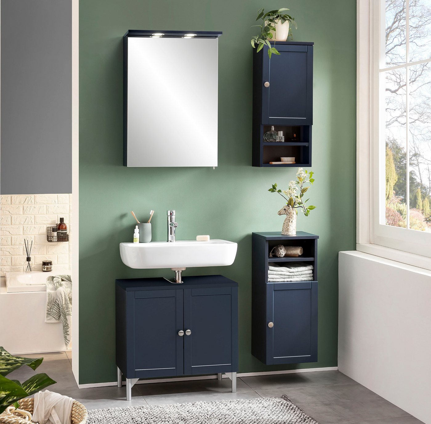 Schildmeyer Waschbeckenunterschrank Jesper, Waschbeckenunterschrank, Made in Germany, B: 60 cm Solide Verarbeitung - Dieses Produkt ist in Deutschland gefertigt – Bild 2 von 5