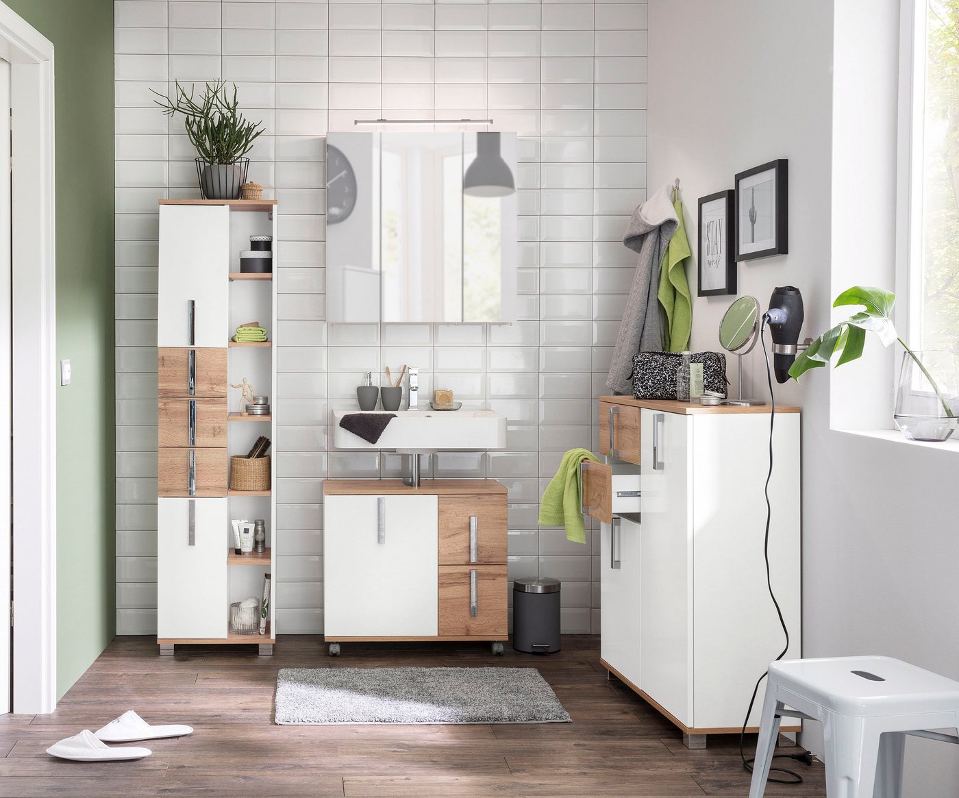 Schildmeyer Waschbeckenunterschrank Kampen, Waschbeckenunterschrank, Made in Germany, B: 65 cm Solide Verarbeitung - Dieses Produkt ist in Deutschland gefertigt – Bild 2 von 5