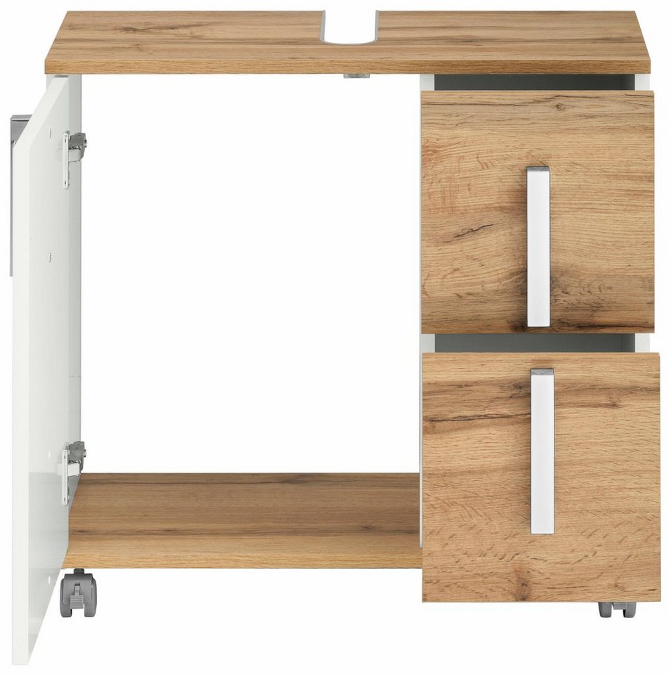 Schildmeyer Waschbeckenunterschrank Kampen, Waschbeckenunterschrank, Made in Germany, B: 65 cm Solide Verarbeitung - Dieses Produkt ist in Deutschland gefertigt – Bild 4 von 5