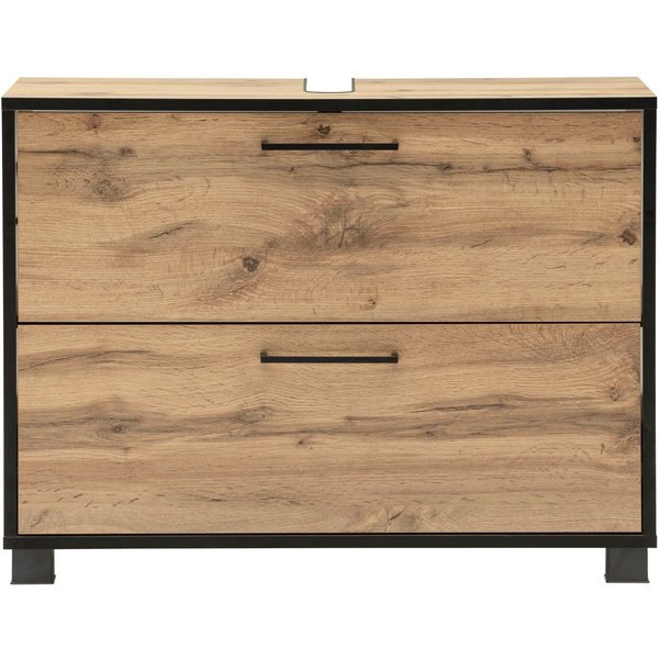 Schildmeyer Waschbeckenunterschrank MAX, 1 Klappe & 1 Schublade, Breite 80,2 cm, MADE IN GERMANY (1-St) gedämpfte Liftbeschläge, MADE IN GERMANY