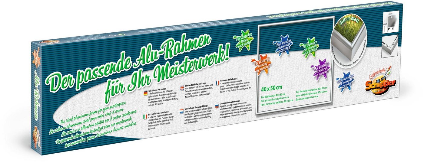Schipper Bilderrahmen Malen nach Zahlen, 40x50 cm, silberfarben, Made in Germany – Bild 5 von 5