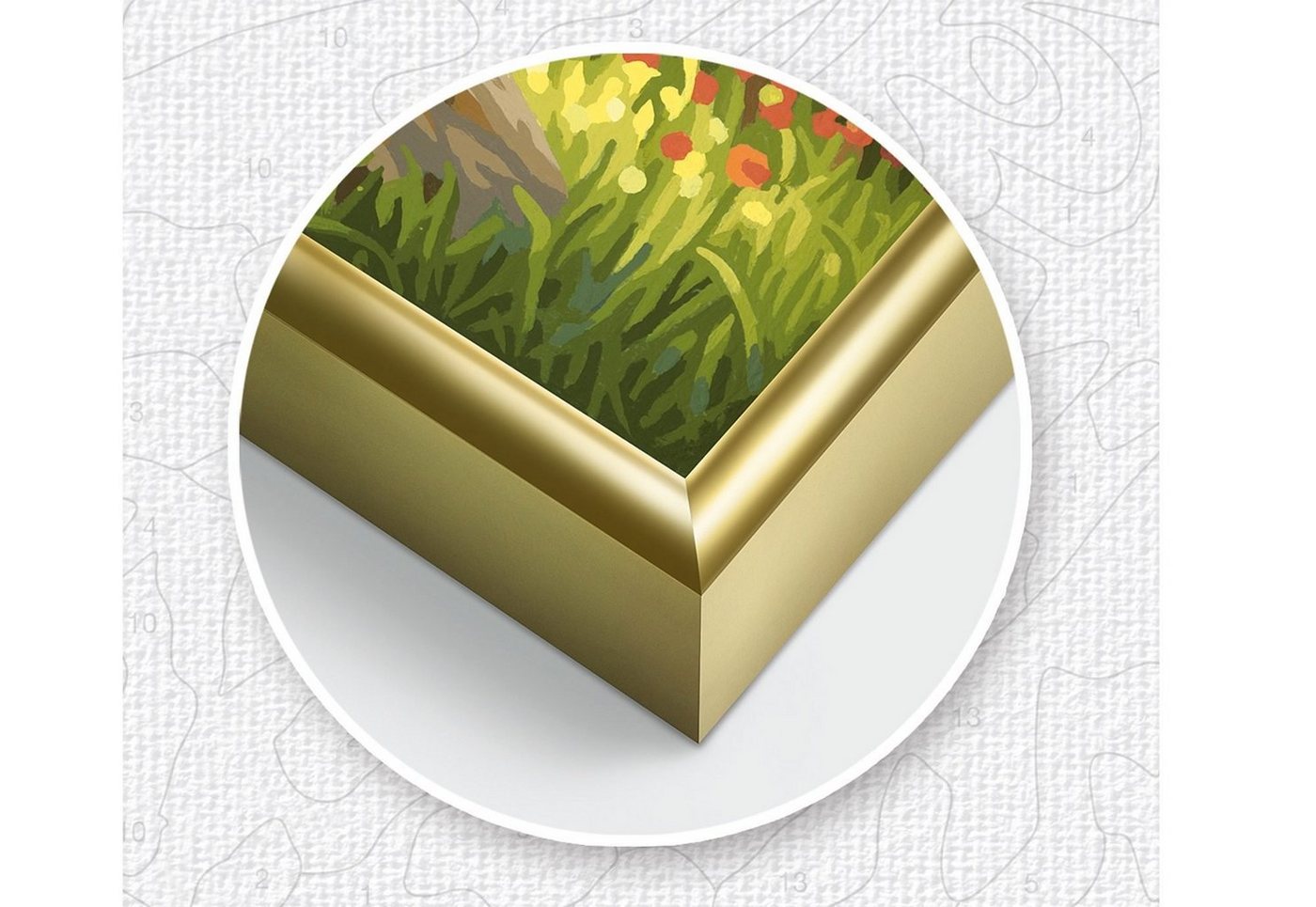 Schipper Bilderrahmen Malen nach Zahlen, 40x50 cm, goldfarben, Made in Germany – Bild 3 von 5