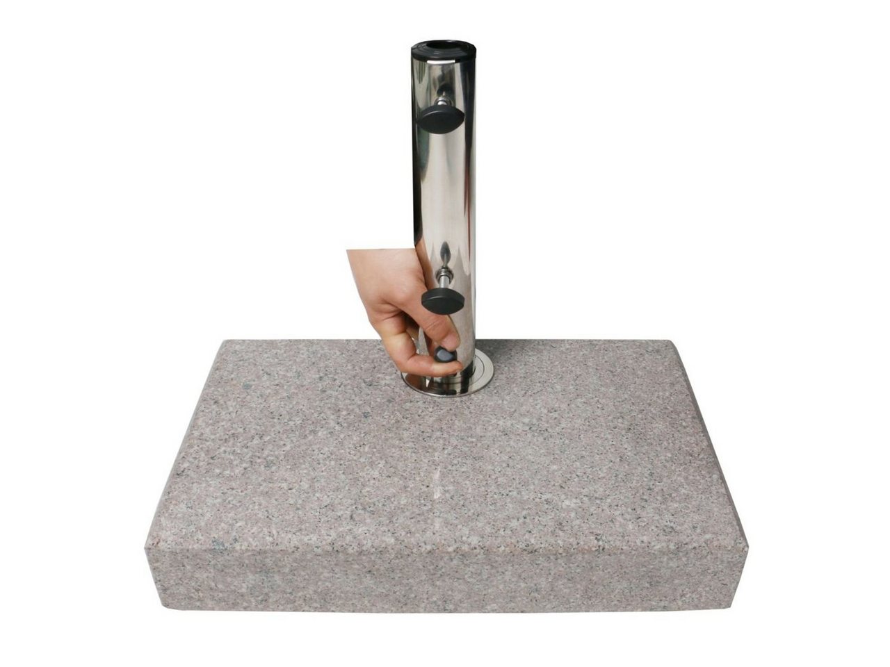 Primaster Schirmständer Primaster Granit Balkon-Schirmständer halb 25 kg – Bild 5 von 5
