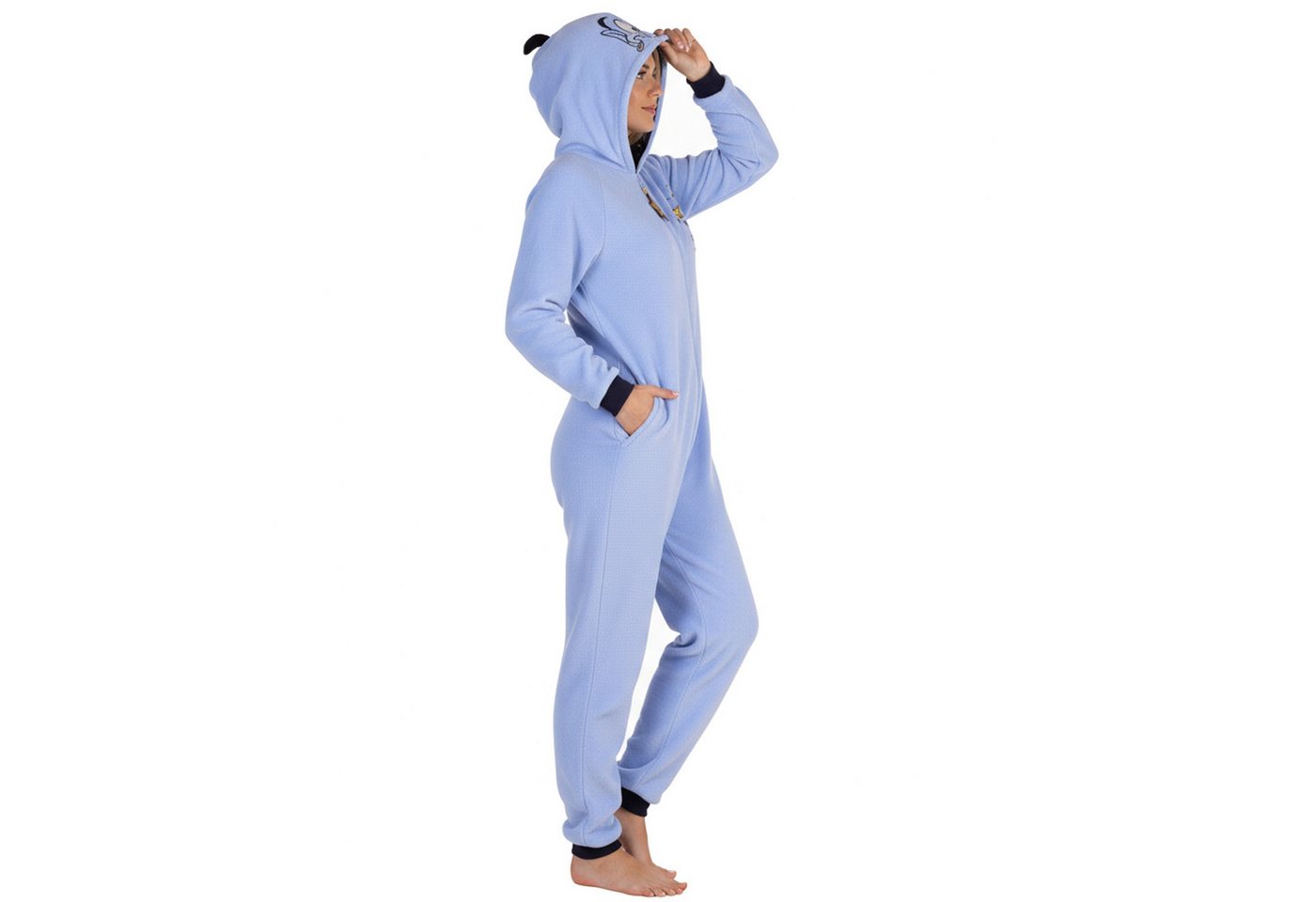 Disney Aladdin Schlafanzug Disney Aladdin EINTEILIGER Damenpyjama, WARMER Overall mit Kapuze – Bild 3 von 5