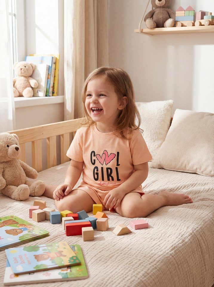 TupTam Schlafanzug TupTam Kinder Mädchen Kurzarm Pyjama Schlafanzug Set 2-teilig – Bild 3 von 5