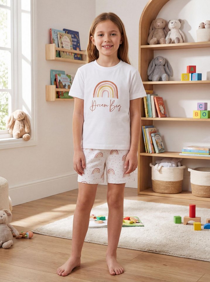 TupTam Schlafanzug TupTam Kinder Mädchen Kurzarm Pyjama Schlafanzug Set 2-teilig – Bild 4 von 5