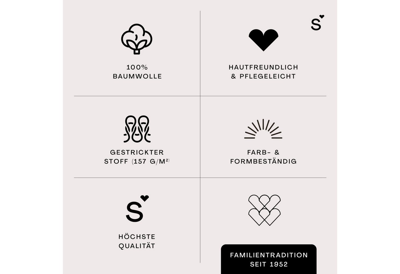 Schlafgut Spannbettlaken Basic Cotton Bettlaken, 160 g/m², 100% Baumwolle, Spannbetttuch, Jersey, Gummizug: rundum, (1 Stück), Spannbettlaken bis 20 cm Matratze – Bild 5 von 5