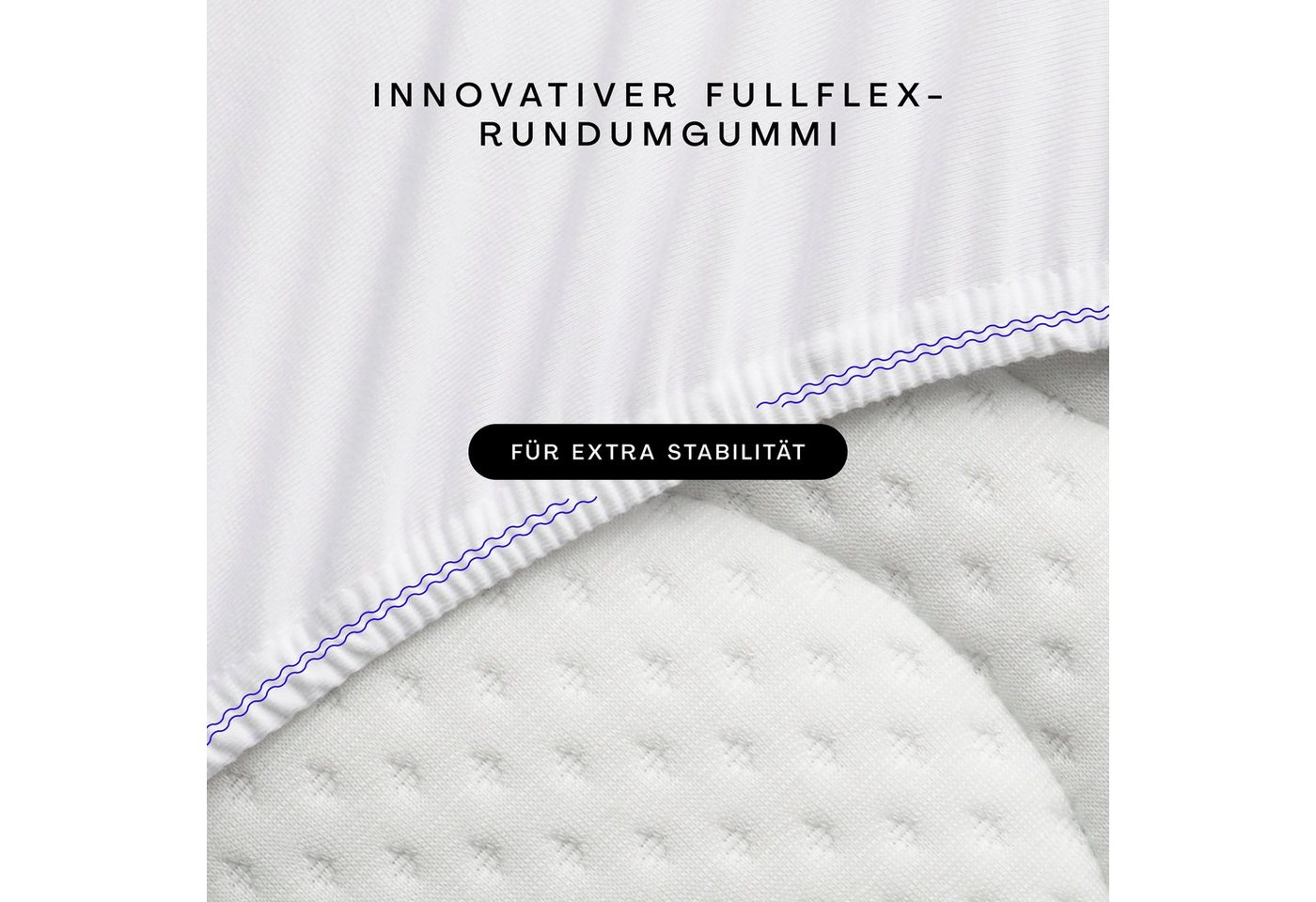 Schlafgut Spannbettlaken PURE BOXSPRING Bio-Baumwolle mit Elasthan, 170 g/m², Bettlaken, Jersey-Elasthan, Gummizug: rundum, (1 Stück), PREMIUM Boxspringbett Lak – Bild 5 von 5