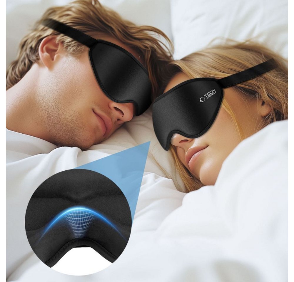TECH PROTECT Schlafmaske Tech-Protect Eyeshade Schlafmaske Schwarz – Bild 5 von 5