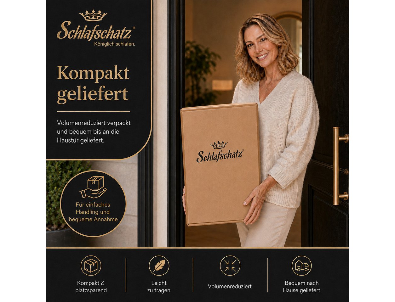 Schlafschatz, Topper XXL, 7 cm hoch, 7-Zonen, Bezug abnehmbar und waschbar bis 60°C – Bild 5 von 5