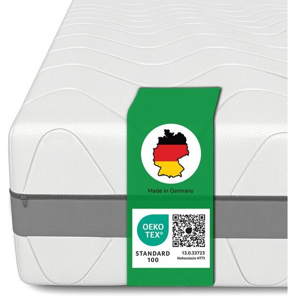 Boxspringmatratze 24 cm H3/H4 Matratze mit Federkern, 7 Zonen, Schlaftroll, 24 cm hoch, atmungsaktiv, ergonomisch, 140x200cm und weiteren Größen