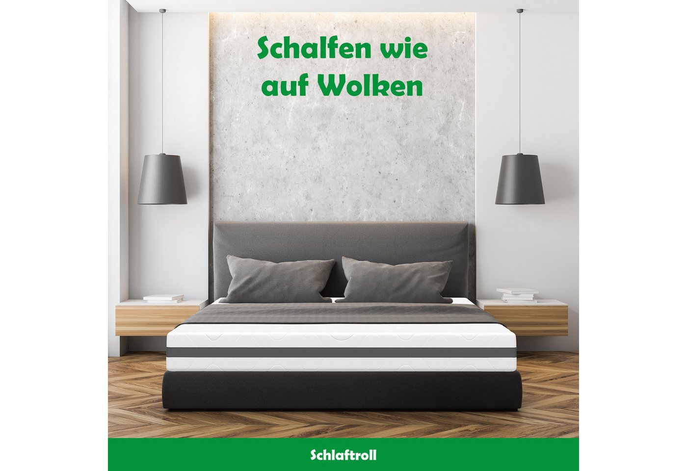 Boxspringmatratze 24 cm H3/H4 Matratze mit Federkern, 7 Zonen, Schlaftroll, 24 cm hoch, atmungsaktiv, ergonomisch, 140x200cm und weiteren Größen – Bild 4 von 5