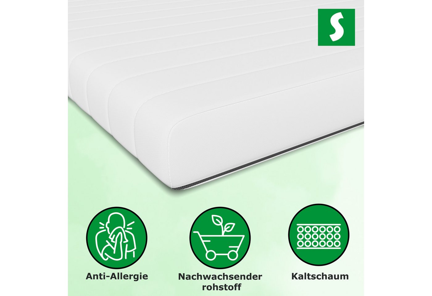 Kaltschaummatratze Easy Flex Wendematratze mit Zwei Härtegrade für Schlafkomfort, Schlaftroll, 11 cm hoch, H3, 11 cm hoch, 90 x 200 cm, 140x200 cm, 180x200 cm u – Bild 3 von 5