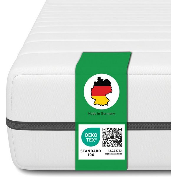 Kaltschaummatratze Easy Flex Wendematratze mit Zwei Härtegrade für Schlafkomfort, Schlaftroll, 15 cm hoch, H2 und H3, 15 cm hoch, 90 x 200,140x200, 180x200 cm u