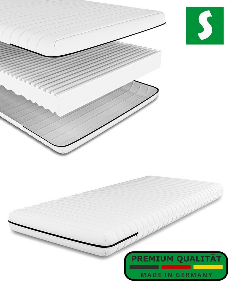 Kaltschaummatratze Easy Flex Wendematratze mit Zwei Härtegrade für Schlafkomfort, Schlaftroll, 15 cm hoch, H2 und H3, 15 cm hoch, 90 x 200,140x200, 180x200 cm u – Bild 5 von 5