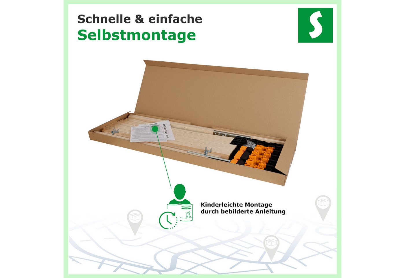 Lattenrost Langlebig, komfortabel & einfache Selbstmontage, Schlaftroll, ErgoFlex 90x200,140x200 manuell verstellbares Kopfteil – Bild 4 von 4