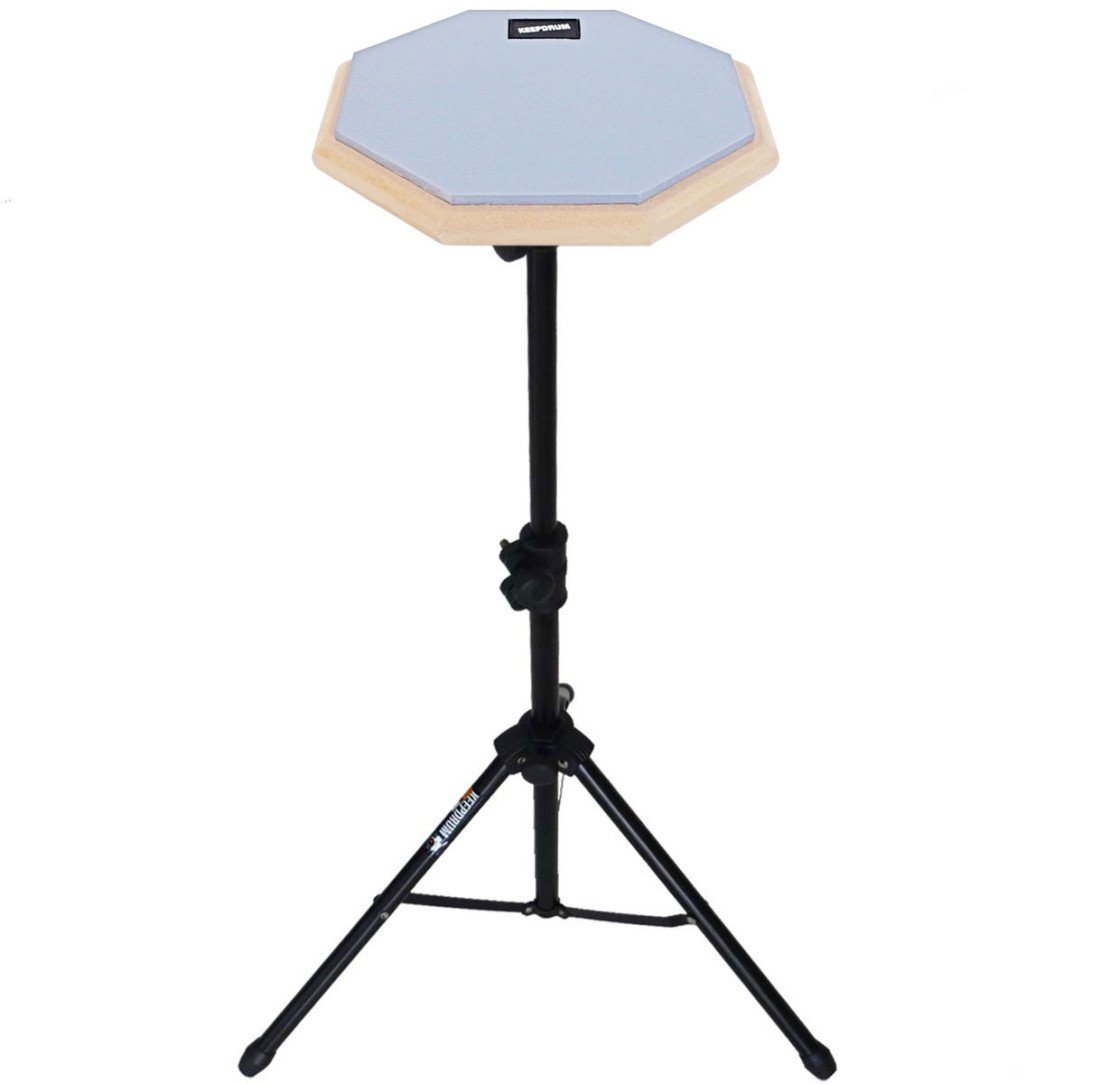 keepdrum Schlagzeug keepdrum DP-GY8 Practice Pad Grau mit Stativ und Sticks,mit Stativ, und Drumsticks – Bild 2 von 5