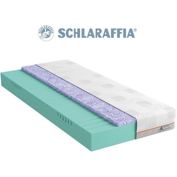 Kaltschaummatratze Matratze, 7 Zonen, GelPro Quantum 200, Kaltschaummatratze 90x200 cm, Schlaraffia, 20 cm hoch, Gelschaumauflage, patentierte Rhombo-therm Tech