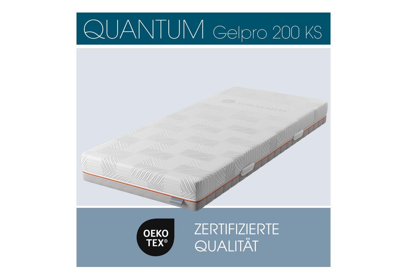 Kaltschaummatratze Matratze, 7 Zonen, GelPro Quantum 200, Kaltschaummatratze 90x200 cm, Schlaraffia, 20 cm hoch, Gelschaumauflage, patentierte Rhombo-therm Tech – Bild 5 von 5