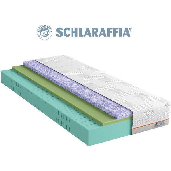 Kaltschaummatratze Matratze, 7 Zonen, GelPro Quantum 240, Kaltschaummatratze 90x200 cm, Schlaraffia, 24 cm hoch, Gelschaumauflage, patentierte Rhombo-therm Tech