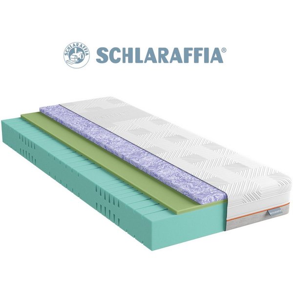 Kaltschaummatratze Matratze, 7 Zonen, GelPro Quantum 220, Kaltschaummatratze 90x200 cm, Schlaraffia, 22 cm hoch, Gelschaumauflage, patentierte Rhombo-therm Tech
