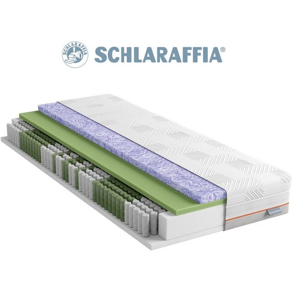 Taschenfederkernmatratze GelPro Quantum 240, 1000 Taschenfedern (bei 100x200 cm), atmungsaktiv, Schlaraffia, 24 cm hoch, patentierte Rhombo-therm Technologie, M