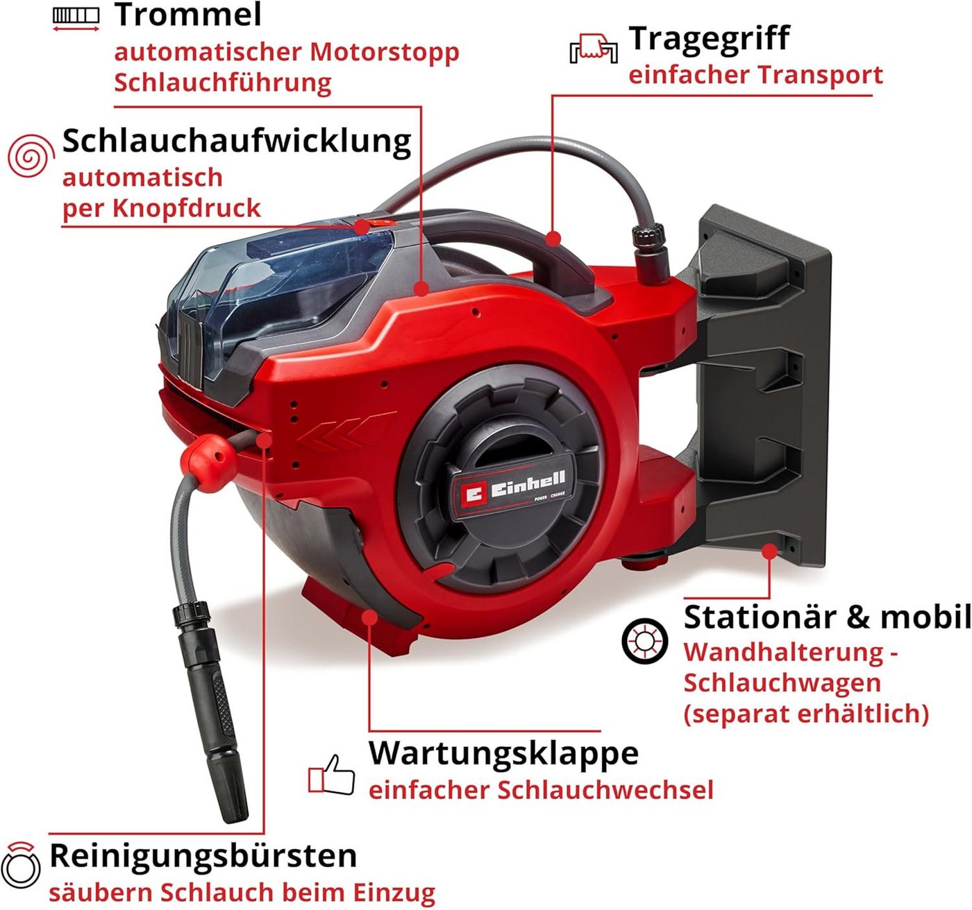 Einhell Schlauchtrommel Einhell AKku Schlauchtrommel – Bild 2 von 5