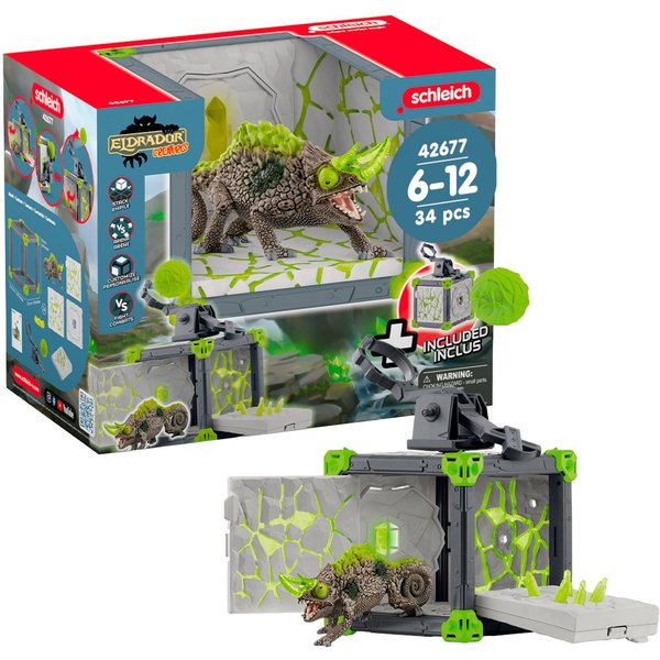 Schleich® Spielfigur ELDRADOR® CREATURES, BattleCave Steinchamäleons (42677)