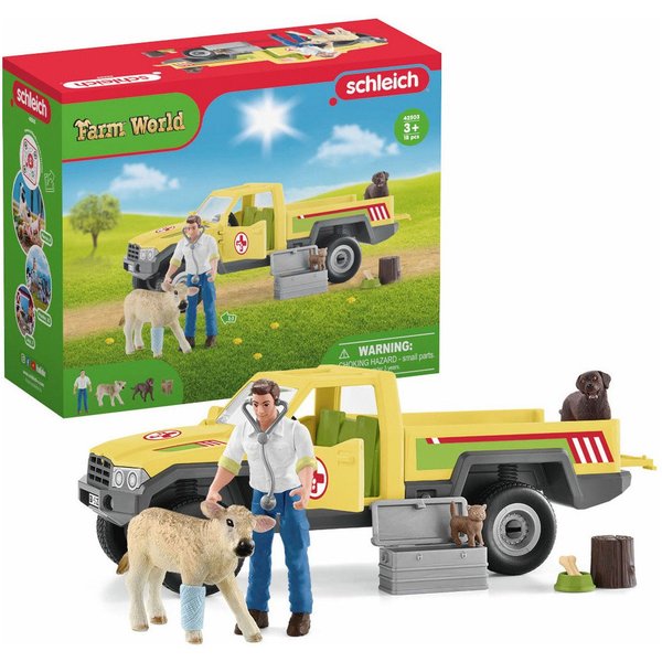 Schleich® Spielfigur FARM WORLD, Tierarztbesuch auf dem Bauernhof (42503)