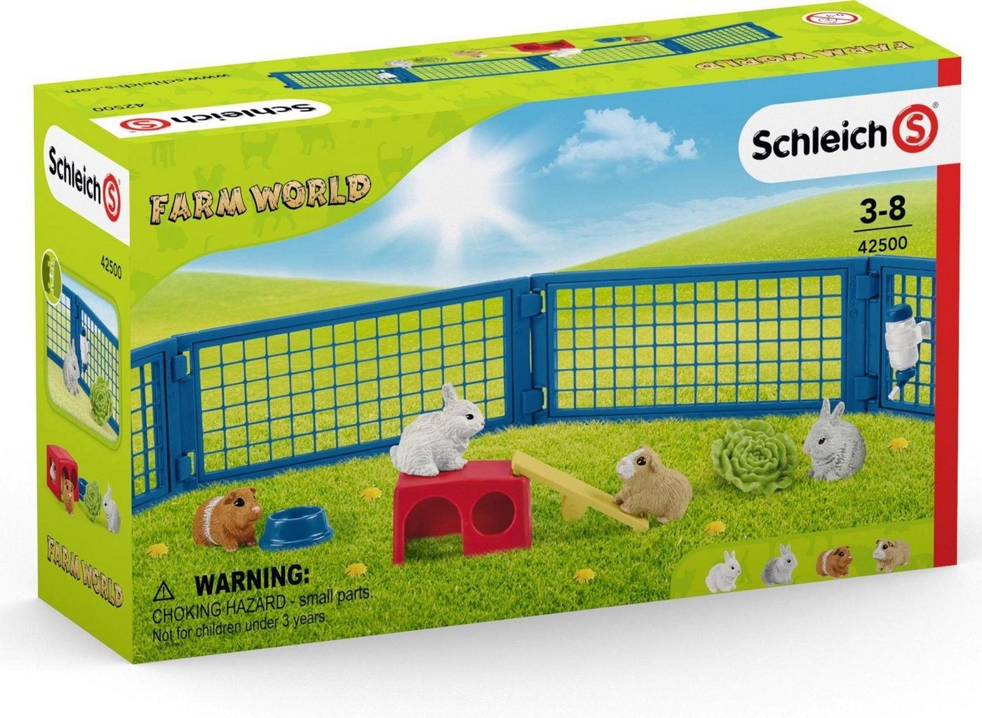 Schleich® Spielfigur FARM WORLD, Zuhause für Kaninchen und Meerschweinchen (42500), (Set) – Bild 2 von 5