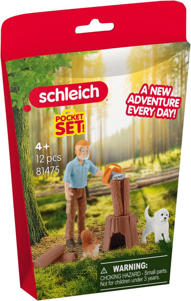 Schleich® Spielfigur POCKET SET, Förster (81475), (12-tlg) – Bild 2 von 2