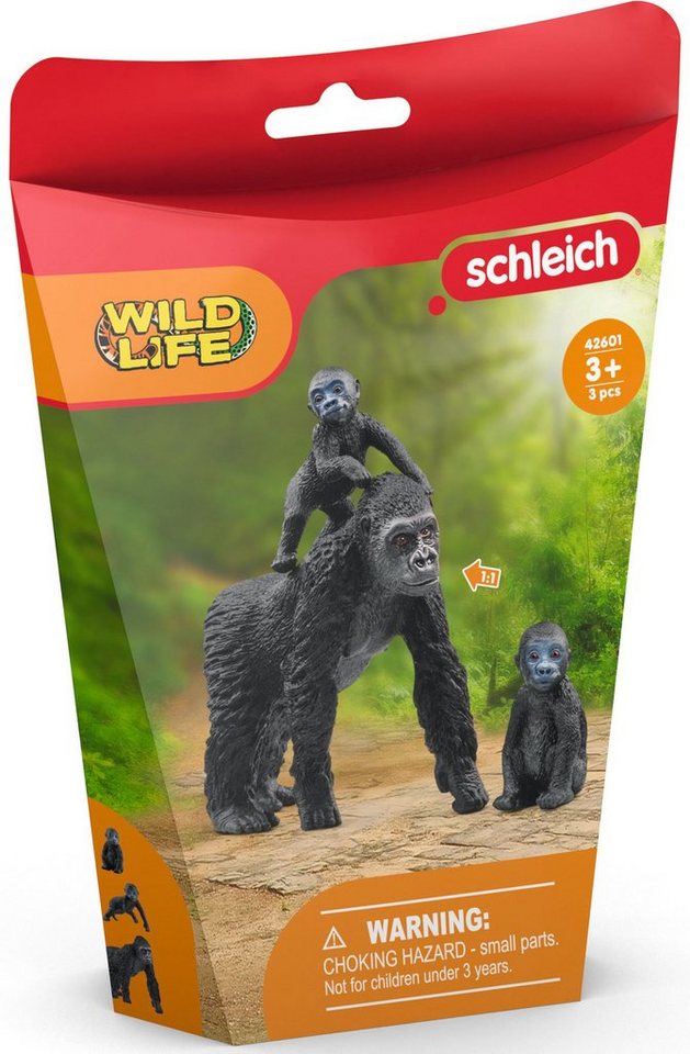 Schleich® Spielfigur WILD LIFE, Flachland Gorilla Familie (42601), (Set, 3-tlg) – Bild 3 von 3