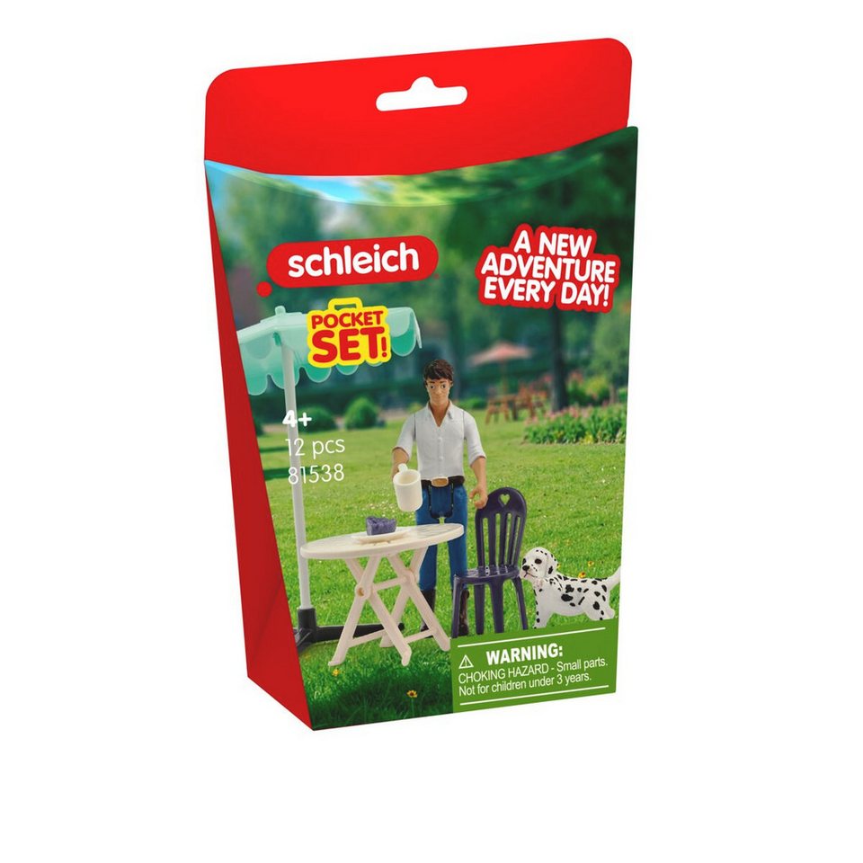 Schleich® Spielwelt POCKET SET, Kaffeeklatsch (81538), (12-tlg) – Bild 2 von 3