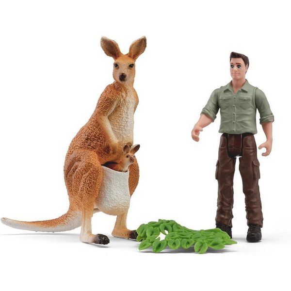 Schleich® Spielwelt POCKET SET, Känguru-Tour mit dem Ranger (81540), (4-tlg)