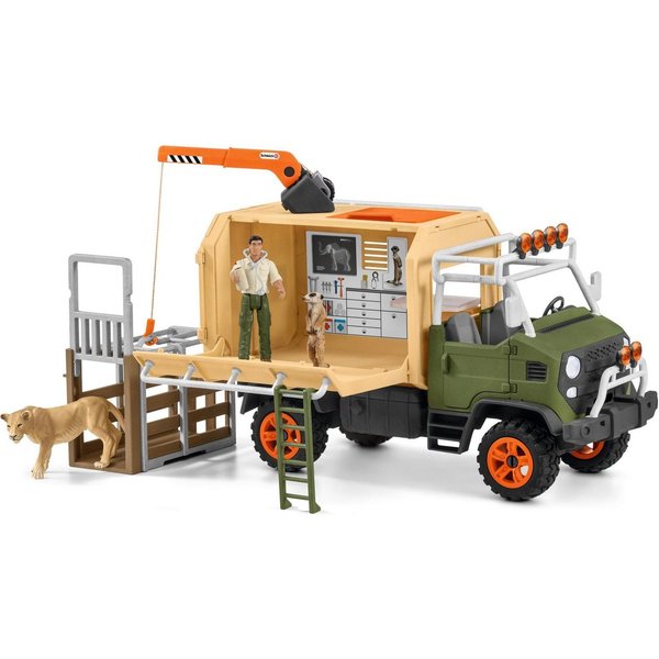 Schleich® Spielwelt WILD LIFE, Großer Truck Tierrettung (42475), (Set), Made in Europe