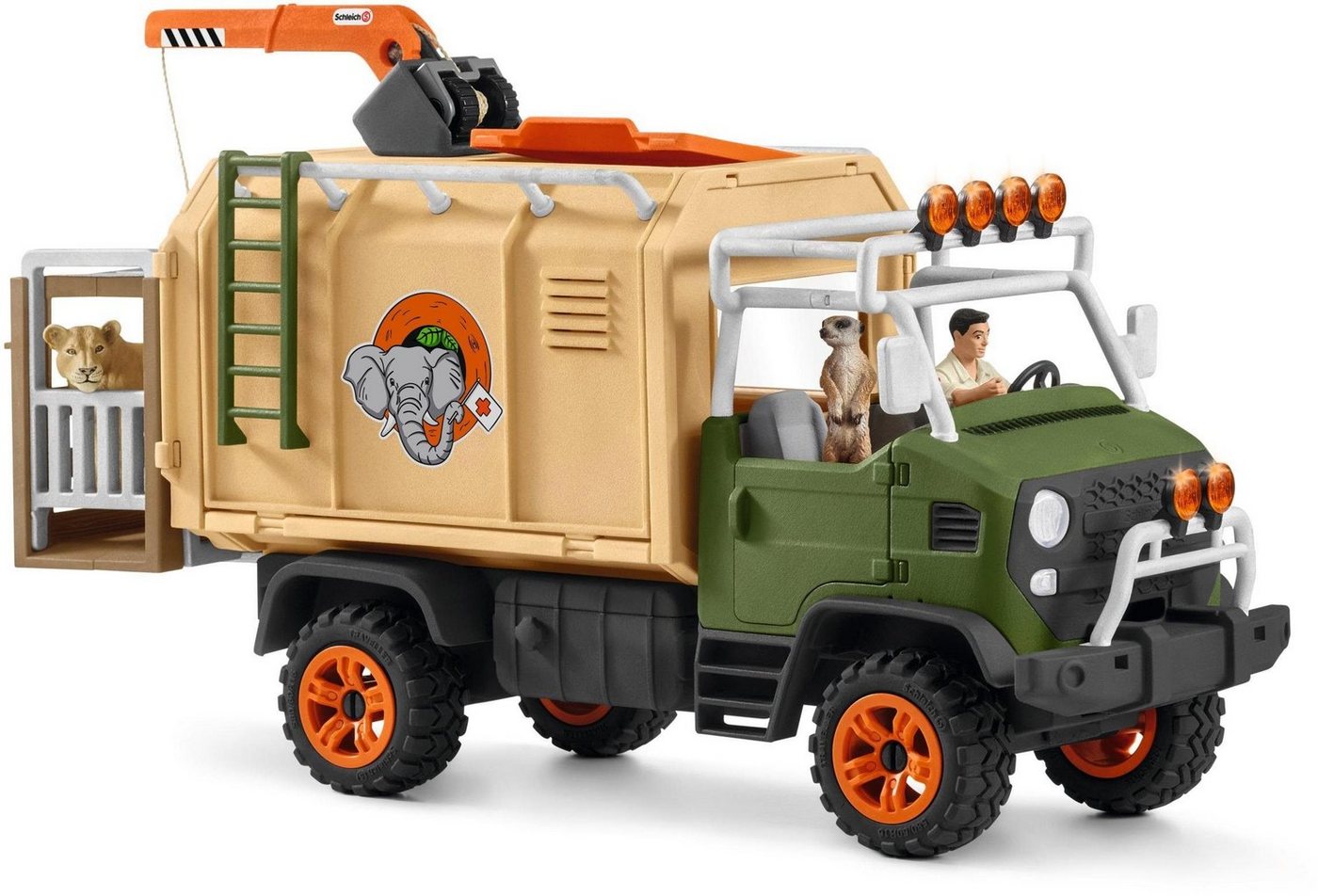 Schleich® Spielwelt WILD LIFE, Großer Truck Tierrettung (42475), (Set), Made in Europe – Bild 2 von 5