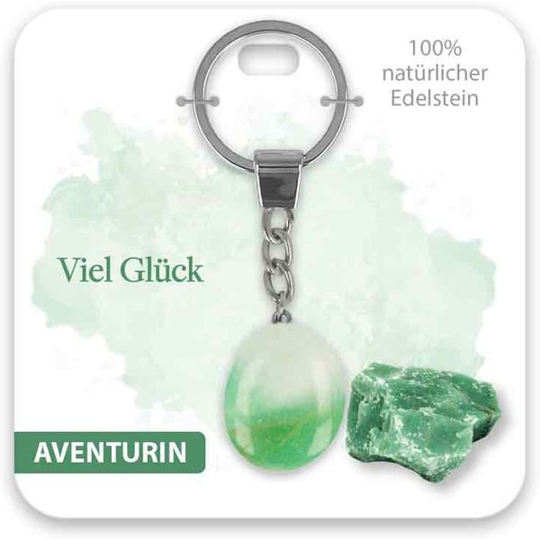 bb Klostermann Schlüsselanhänger Set BB Klostermann Edelstein Schlüsselanhänger Aventurin Viel Glück