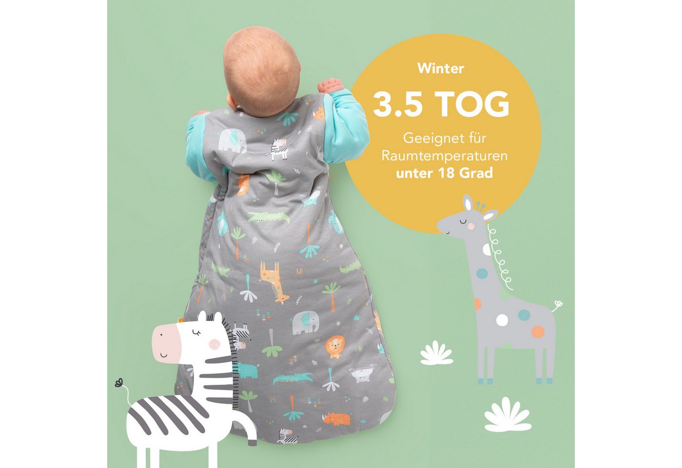 Schlummersack Kinderschlafsack Babyschlafsack, 3.5 Tog – Bild 4 von 5